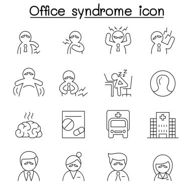 Office Sendromu simgesini ince çizgi stili ayarla