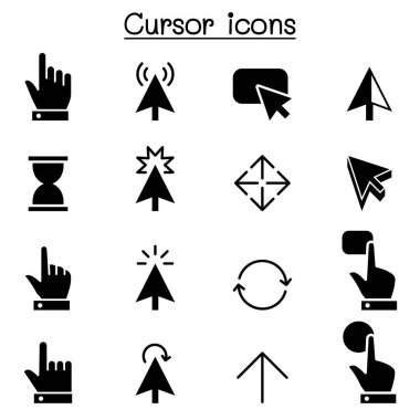 Vektör çizim grafik Desi fare imleç ve işaretçi simgesi ayarla