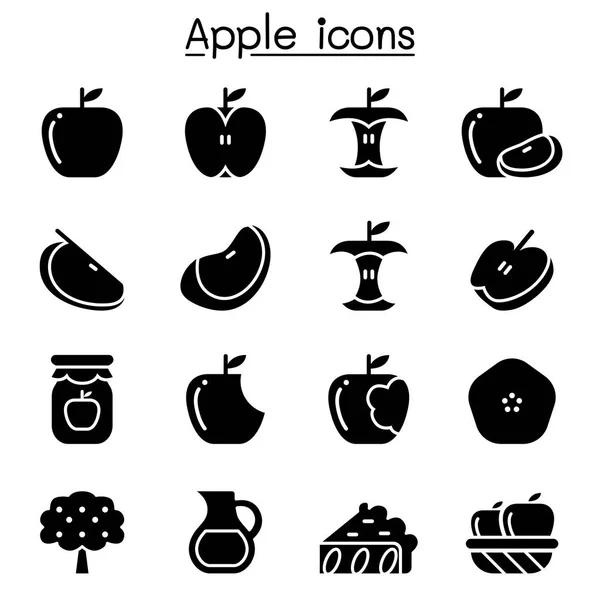 Набор иконок Apple Векторная иллюстрация — стоковый вектор