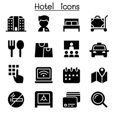 Otel simgeler vektör çizim grafik tasarım