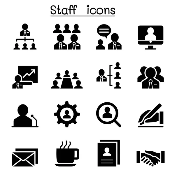 Personeel iconen vector illustratie grafisch ontwerp — Stockvector
