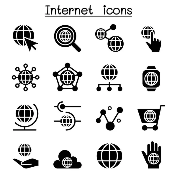 Internet, strony internetowej, technologii ikony wektorowe projekt graficzny ilustracja — Wektor stockowy