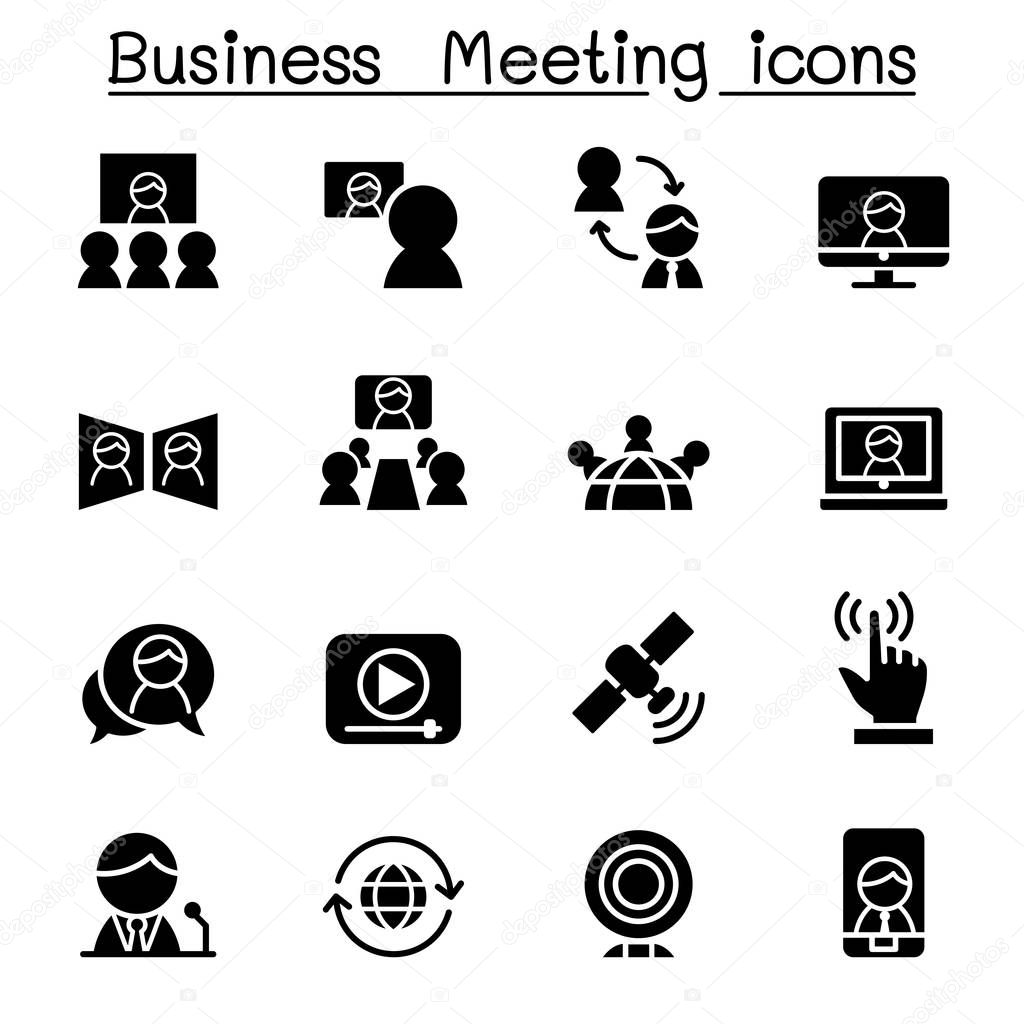 Business Meeting icons vector illustration graphic design