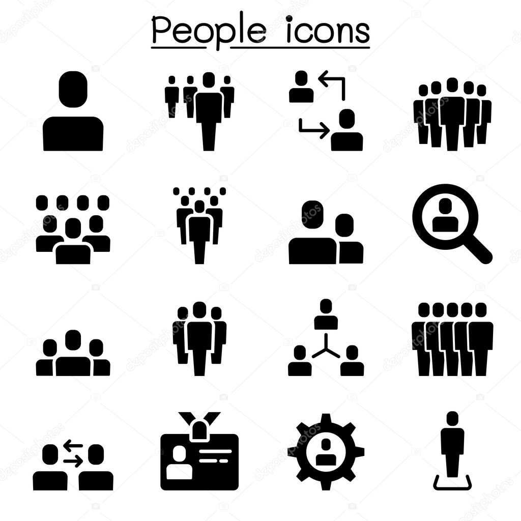 People icon in flat style vector illustration graphic design