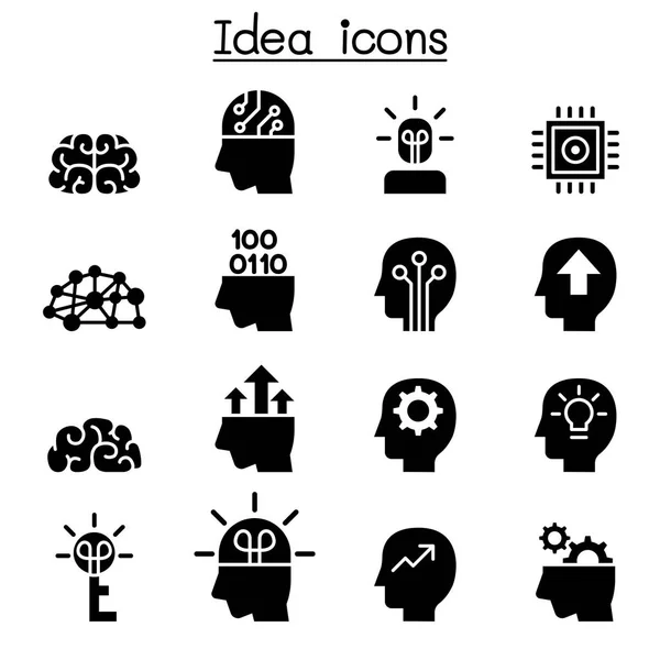 Fikir ve yaratıcı Icon set — Stok Vektör