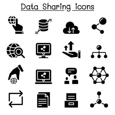 Veri paylaşım Icon set