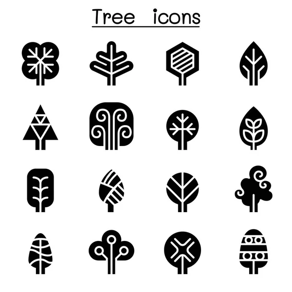 Ağaç Icon set — Stok Vektör