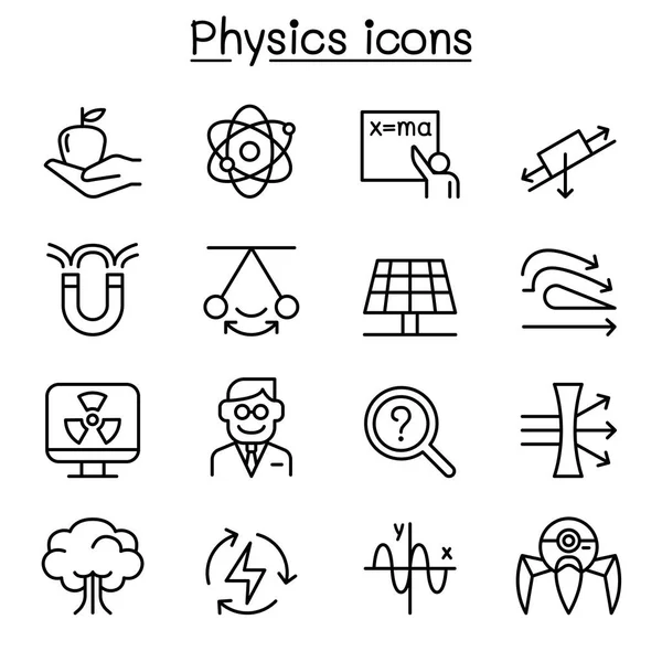 Physik-Ikone auf dünnem Grat — Stockvektor