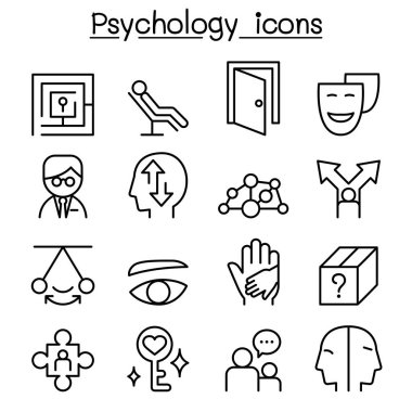 İnce çizgi biçiminde psikoloji simgesi