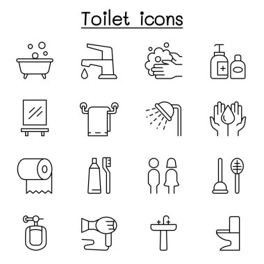 banyo simgesi ince çizgi biçiminde ayarlandı