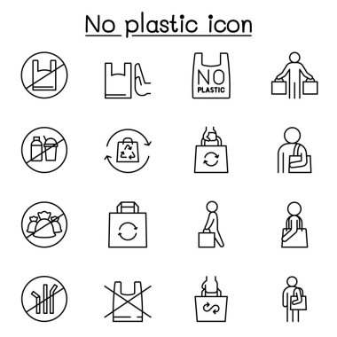 İnce çizgi biçiminde plastik işaret simgesi yok