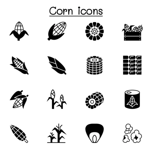 Mais Icon Set Vektor Illustration Grafik Design — Stockvektor