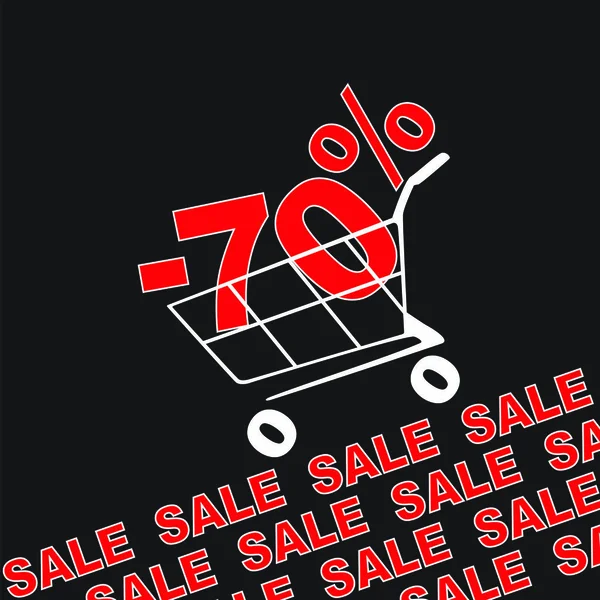 Big sale, 70 percentage discount . Vector illustration — Stock Vector