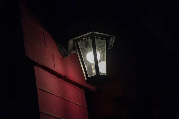 Street lamp in retro style with an electric lamp — Stock Photo, Image