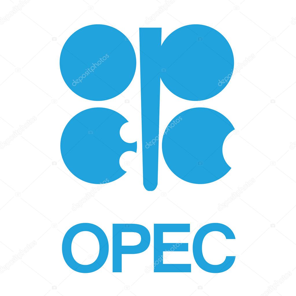 Emblem of OPEC (Organization of the Petroleum Exporting Countries). Vector