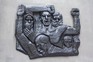 Makeevka; Ukrayna - 28 Temmuz; 2016: 1941 yılında Nazi zulüm kurbanları anıt
