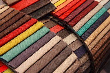 Mobilya kumaş örnekleri renkli kumaştan yapılmış