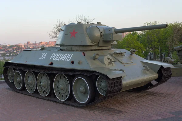 Donezk Ukraine April Panzer Der Ausstellung Des Museums Des Zweiten — Stockfoto
