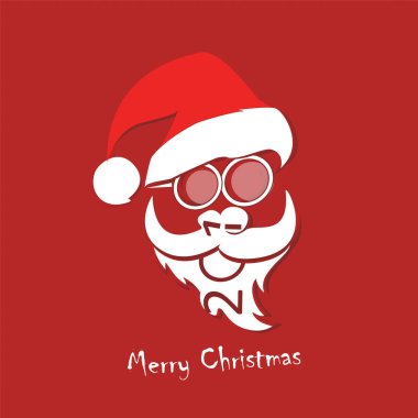 Noel Baba'nın stilize görüntü. Vektör çizim