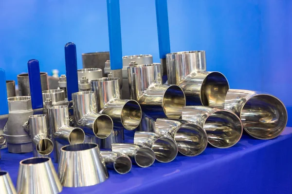 Taps Valves Fittings Sanitary Equipment Exhibition Industry — Stock Photo, Image