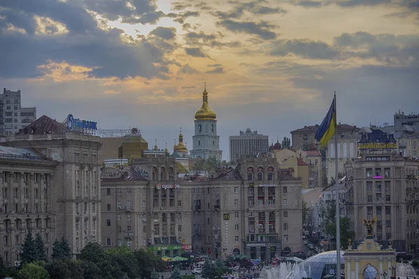 Kiev Ukraine May 2019 Top View Main Square Kiev Maidan — Stock Photo, Image