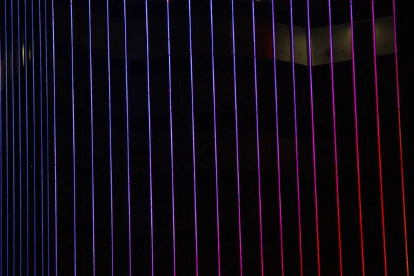 Światła Neonowe Miasto Nocą Niewyraźne Streszczenie Tło — Zdjęcie stockowe