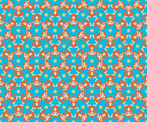 Monkeys seamless pattern. — Stock Vector