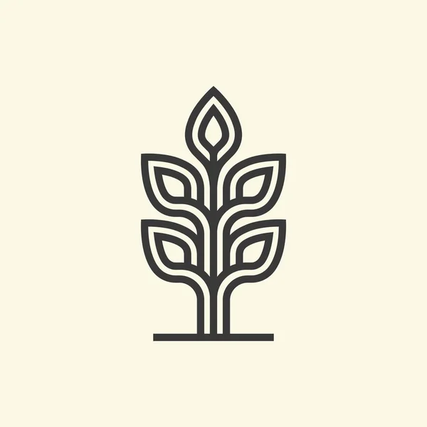 Icona dell'albero stilizzato . — Vettoriale Stock