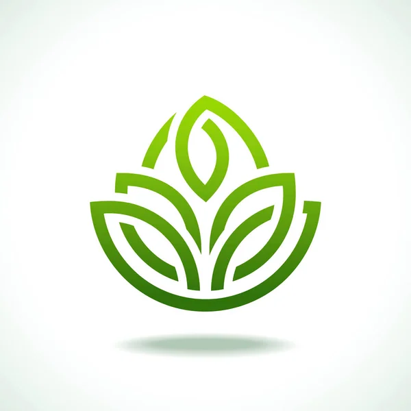Ikona wektor zielony liść. — Wektor stockowy