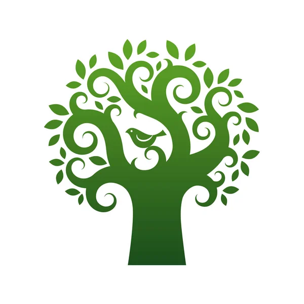 Árbol decorativo. Icono del vector . — Vector de stock