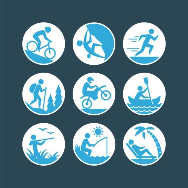 rekreasyon Icons set.