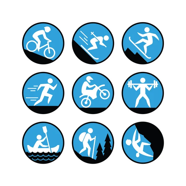 Conjunto de iconos deportivos . — Vector de stock