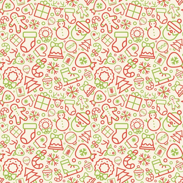 Christmas and New Year seamless colorful pattern. — Stock Vector