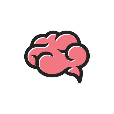 beyin vektör simgesi.