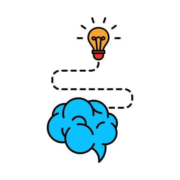 Brainstorm kreatív ötlet lapos kivitel illusztráció. — Stock Vector