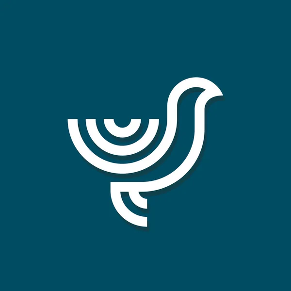 Icono de pájaro estilizado . — Archivo Imágenes Vectoriales