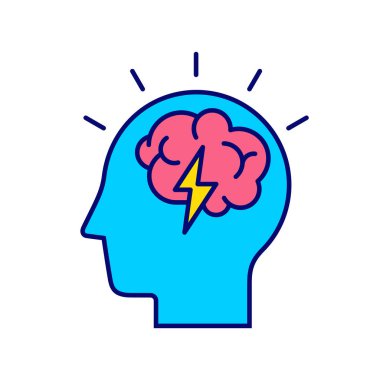 Beyin fırtınası kavramı. İş ve eğitim fikir, yenilik ve çözüm illüstrasyon.