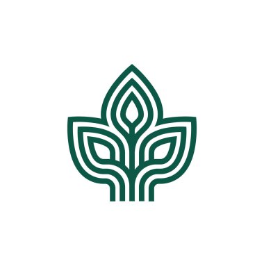 Stilize ağaç vektör simgesi.