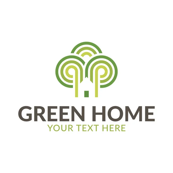 Grünes Home-Vektor-Symbol. ökologisches Konzept. — Stockvektor