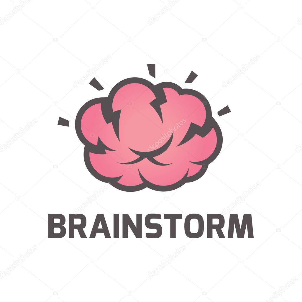 Brainstorm flat design vector icon.