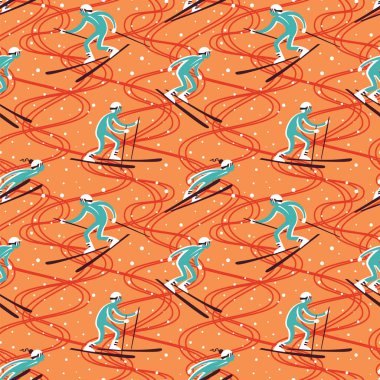  Kayak vektör desen.