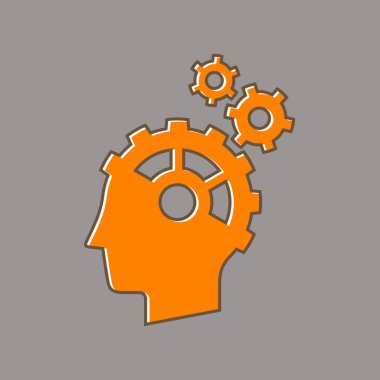 Resimde beyin fırtınası. Düşünme süreci kavramı. 