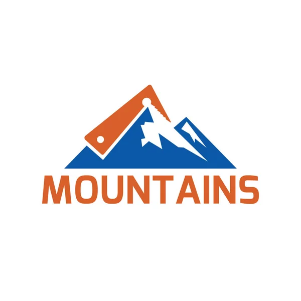 Icona di alpinismo, arrampicata su roccia e ghiaccio . — Vettoriale Stock