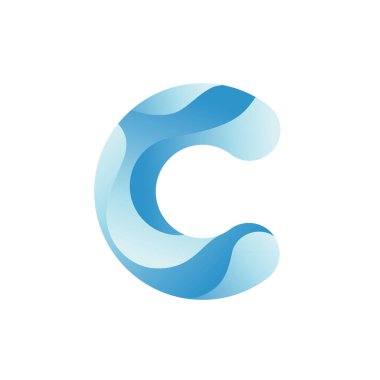C harfi vektör simgesi.