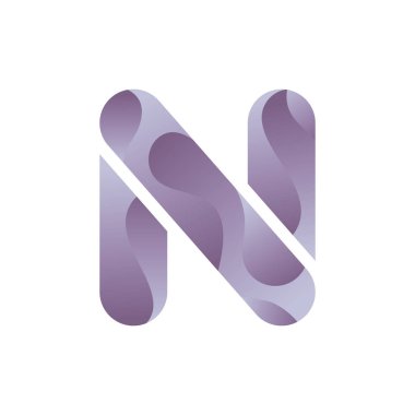 N harfi vektör simgesi.