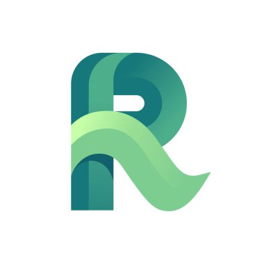 Eko harf R vektör simgesi.