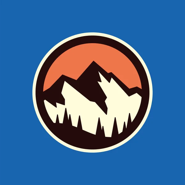 Ikone der Berglandschaft. — Stockvektor