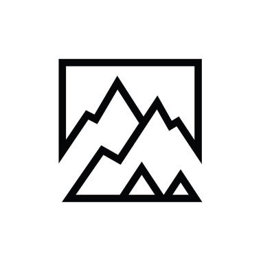 Dağlar vektör simgesi.