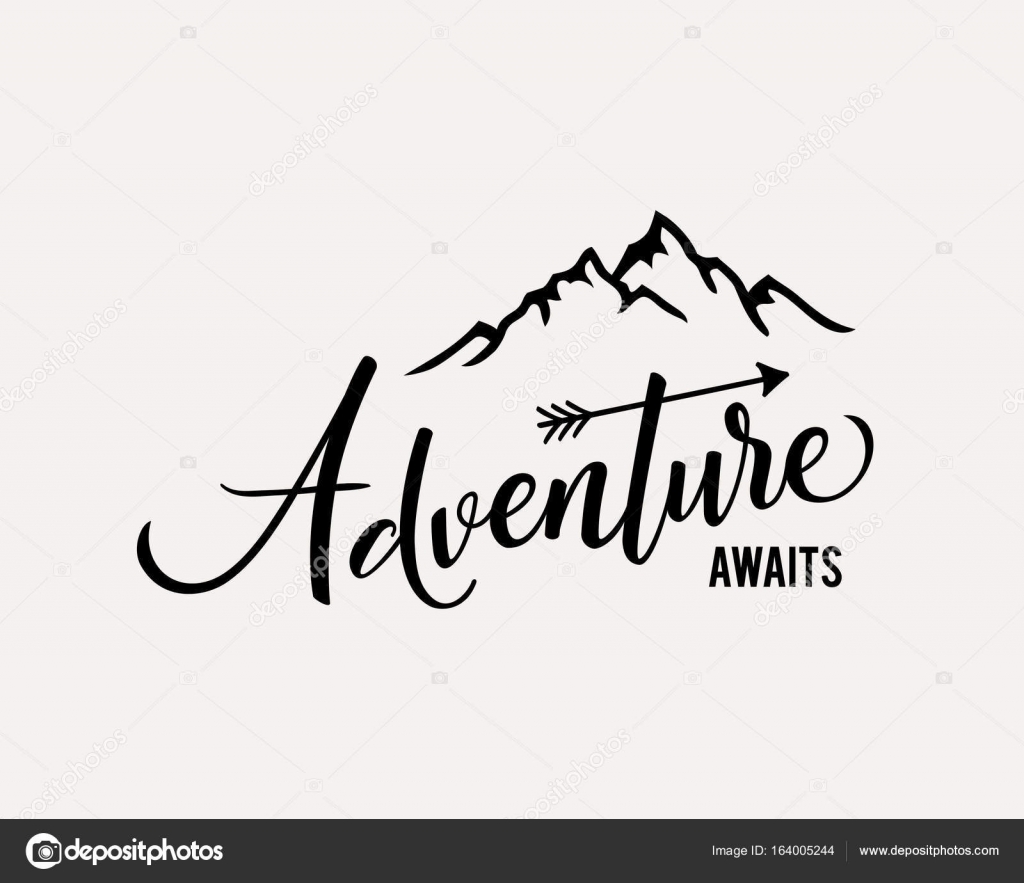 Download Adventure awaits. Lettering inspiring typography poster ...