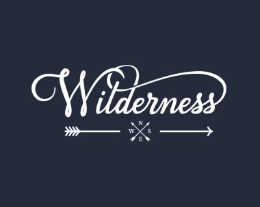 Vahşi el çekilmiş tipografi poster, vektör çizim.